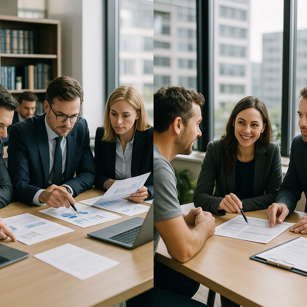 CPA firm and tax consultant comparison illustration