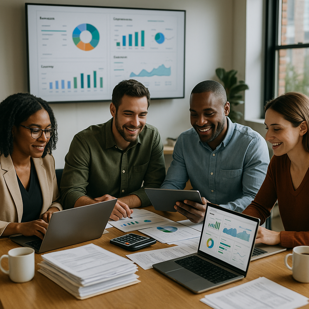 Illustration representing top bookkeeping services for small businesses